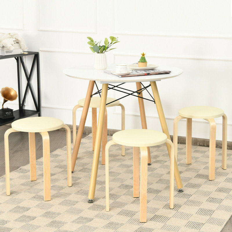 Chaise d'appoint empilable en beige