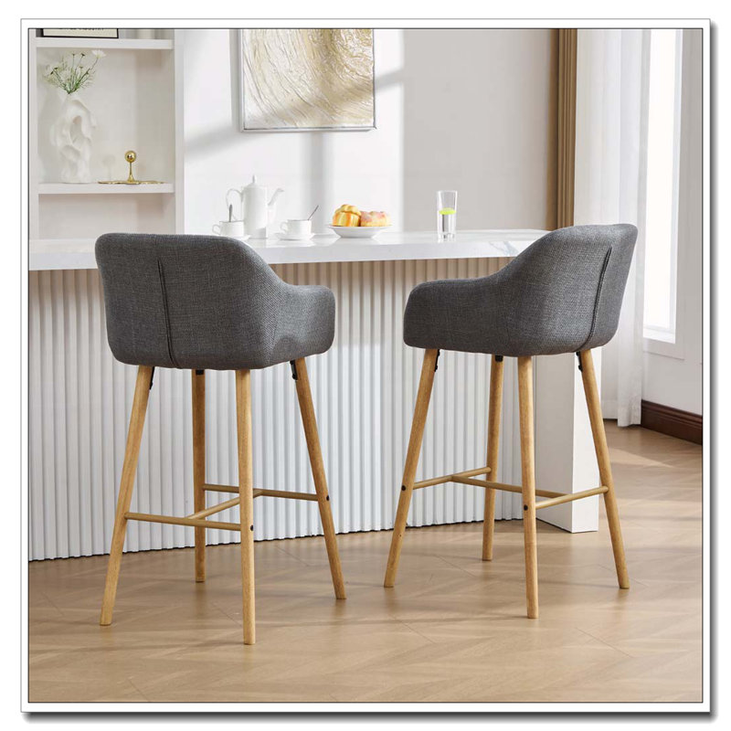Modern Bar Stools Set, Gris