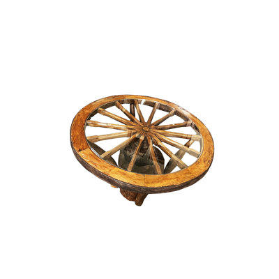 Teak Round Solid Wood Base Dining Table