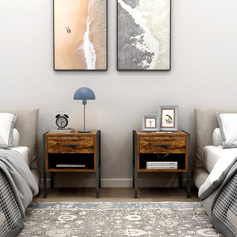 Ensemble de 2 tables de chevet modernes
