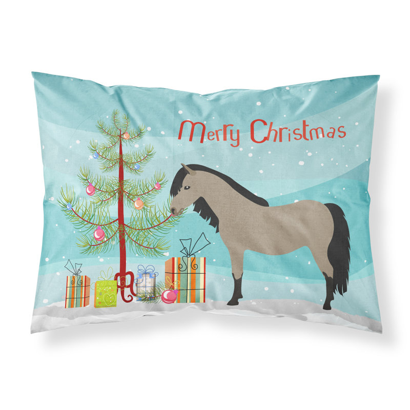 Taie d’oreiller de noël pony à cheval gallois