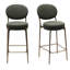 De 2 tabourets de bar en similicuir avec siège de 29,13 pouces, pieds dorés, repose-pieds confortable, patins antidérapants pour une stabilité, un assemblage facile et un assemblage intérieur de 29 po de hauteur