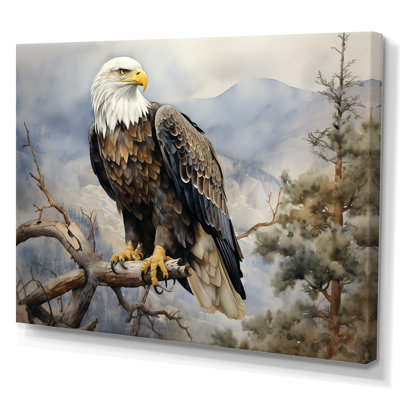 Bold Eagle Noble Perch - Print on Canvas