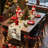 Xmas Snowman Pine Cone Snowflake Table Runner For Holiday Decor Winter Retro Christmas Seasonal Dinning Kitchen Table Decoration For Party Home 13X72 Inch