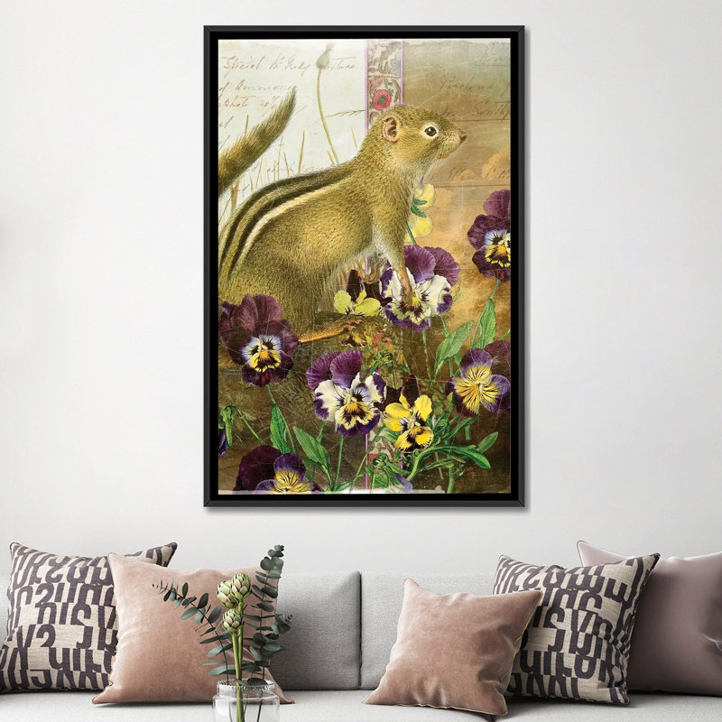 «Whimsical Animals Series: Chipmunk», impression sur toile tendue, 40" H x 26" W x 1.5" D, Wrapped Canvas