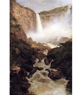 « tequendama chute, near bogota, new granada » par frederic edwin, reproduction d’art