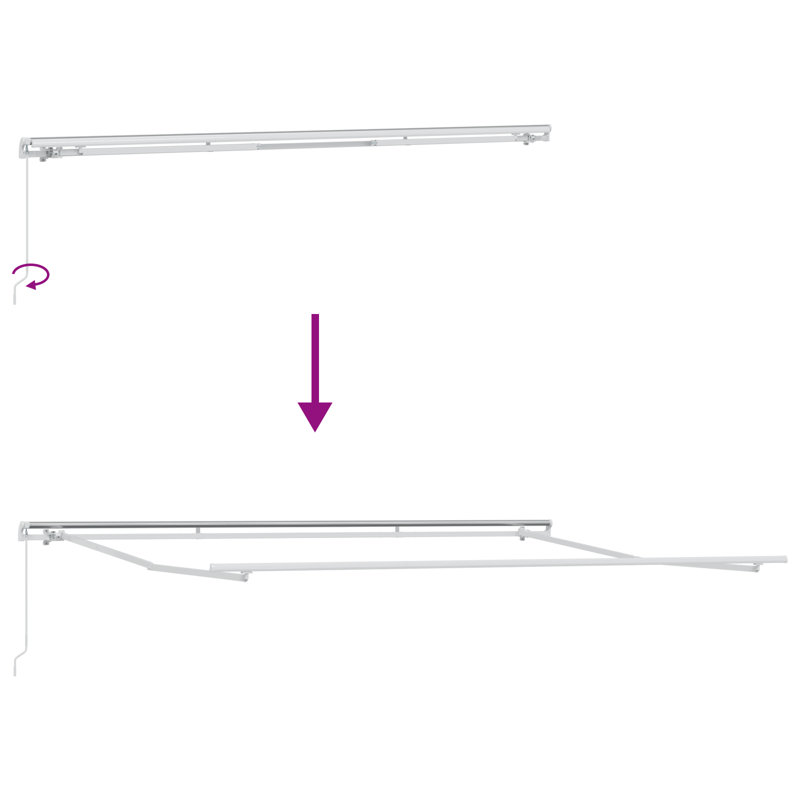 Brayden Studio Retractable Patio Awning, Red, 400 cm W x 300 cm D