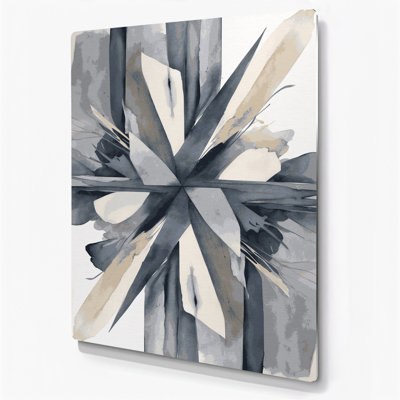 Abstract Watercolor 89 Grey Metal Wall Art