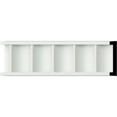 Endurathane Lyon Fluted Chair Rail, 3"H x 5/8"P x 94 1/2"L, Factory Primed
