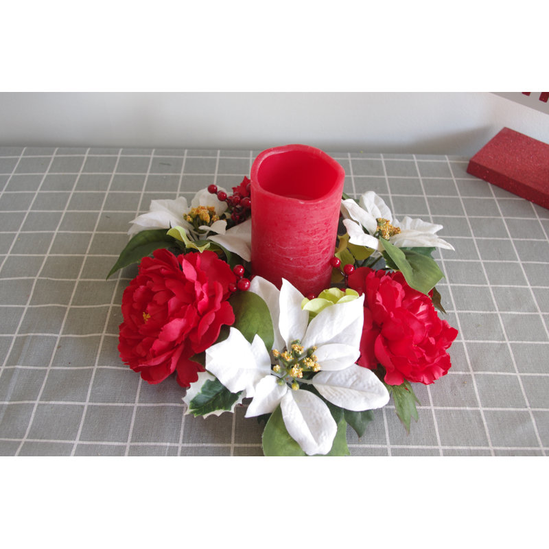 Couronne de pivoines et hortensias 14 po