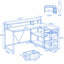 Bureau réversible en forme de L