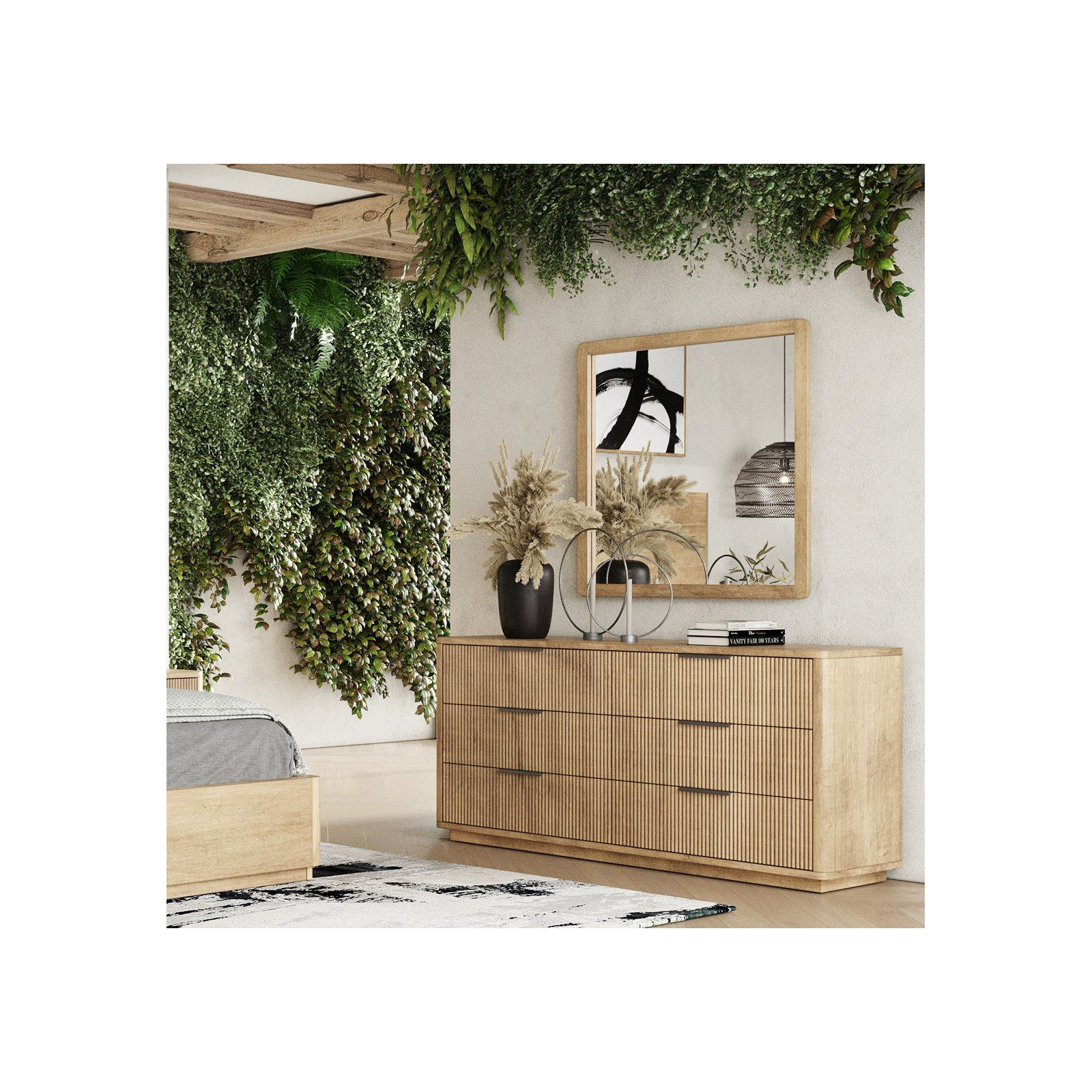 Akira 6 - Drawer Double Dresser, White Oak