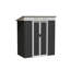 Abri de rangement en acier galvanisé de 1,5 m de large x 0,9 m de profondeur avec portes doubles coulissantes