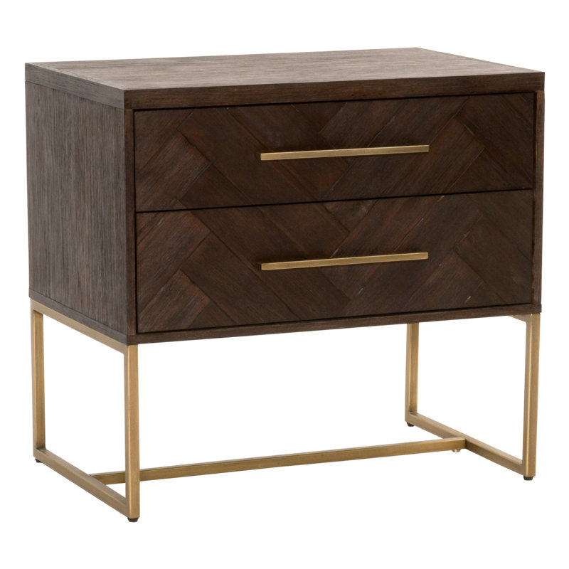 Bobby 29.5'' W Nightstand, Rustic Java