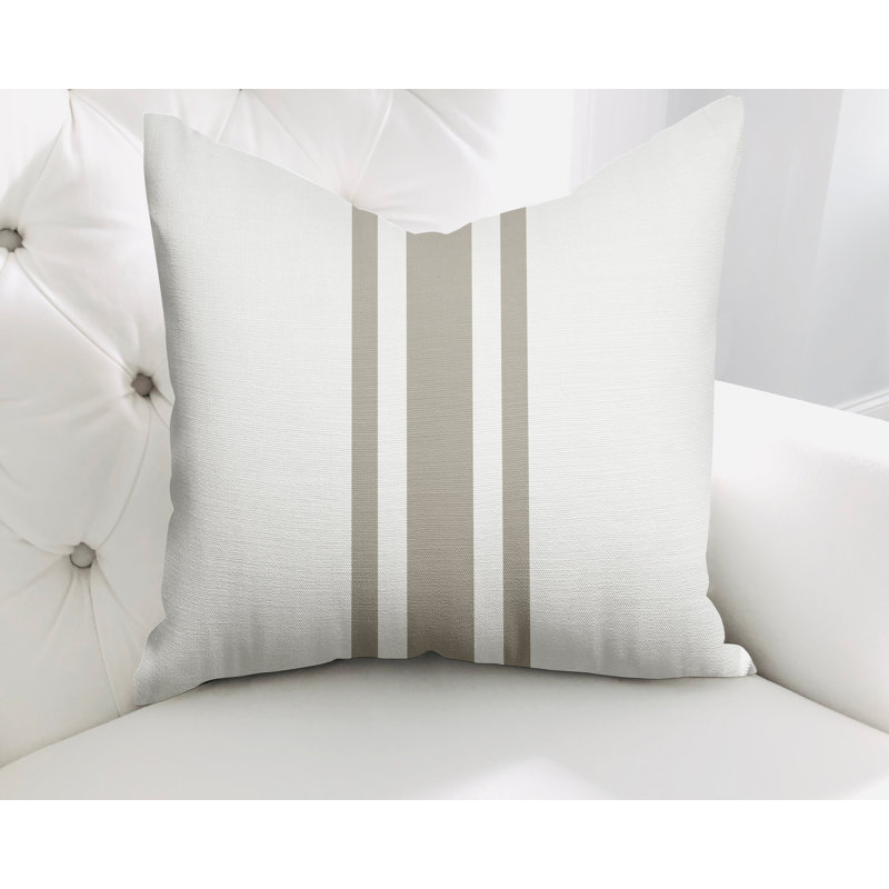  Housse et insert de coussin en coton Sabine, L 15 po x H 15 po, gris