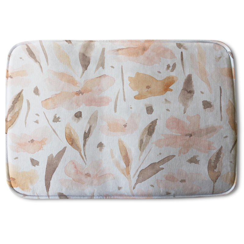 Heine Non-Slip Bath Rug, Muted Blossom Watercolor