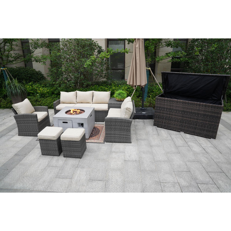 8 - Person Patio Conversation Set with Cushions