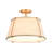Nyjel Classical 4 - Light Linen Tapered Drum Semi Flush Mount-602705487-577421153