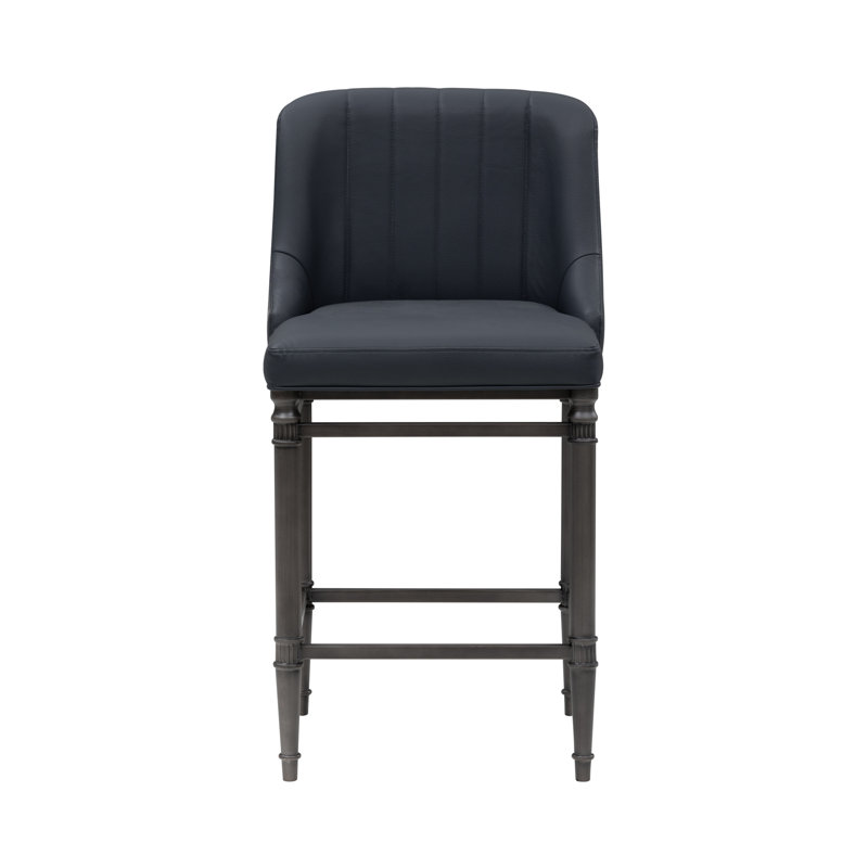 Tabouret de bar Cookson, Tabouret de comptoir (siège d'une hauteur de 26 p, Blanc