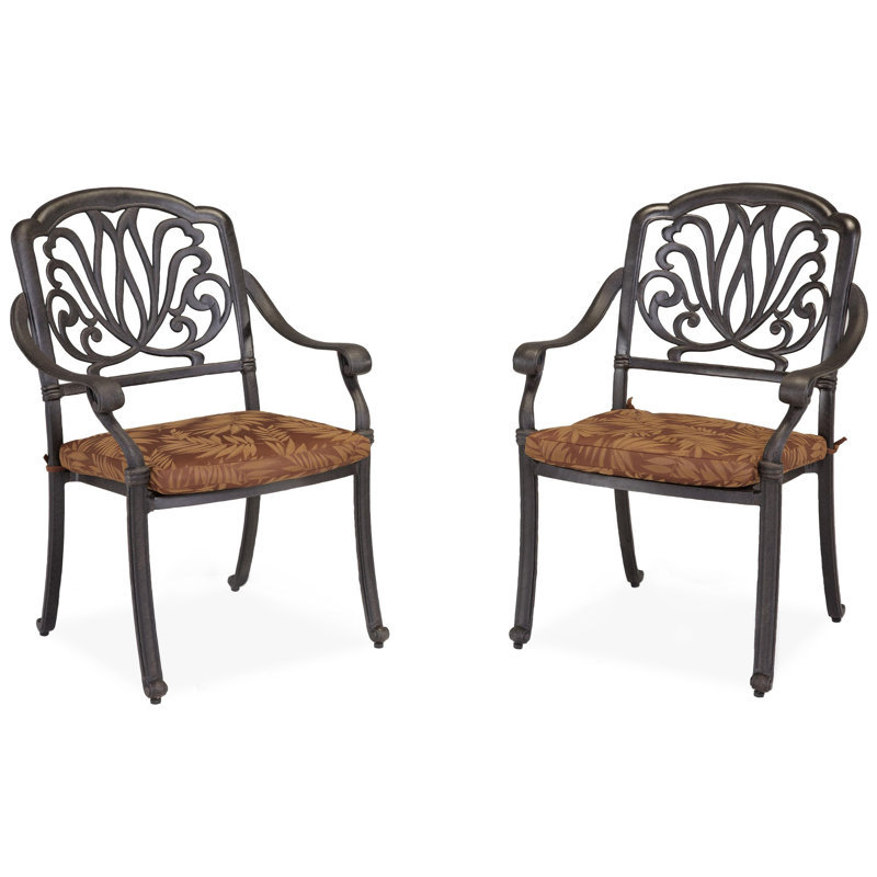 Chaise de terrasse avec coussin Yates, Gris anthracite