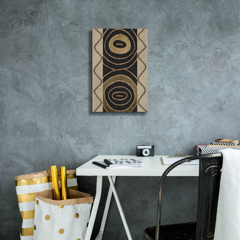 "Epic Graffiti" Tribal Linkage 1 "par Alonzo Saunders, art mural sur toile, 12 po x 18 po
