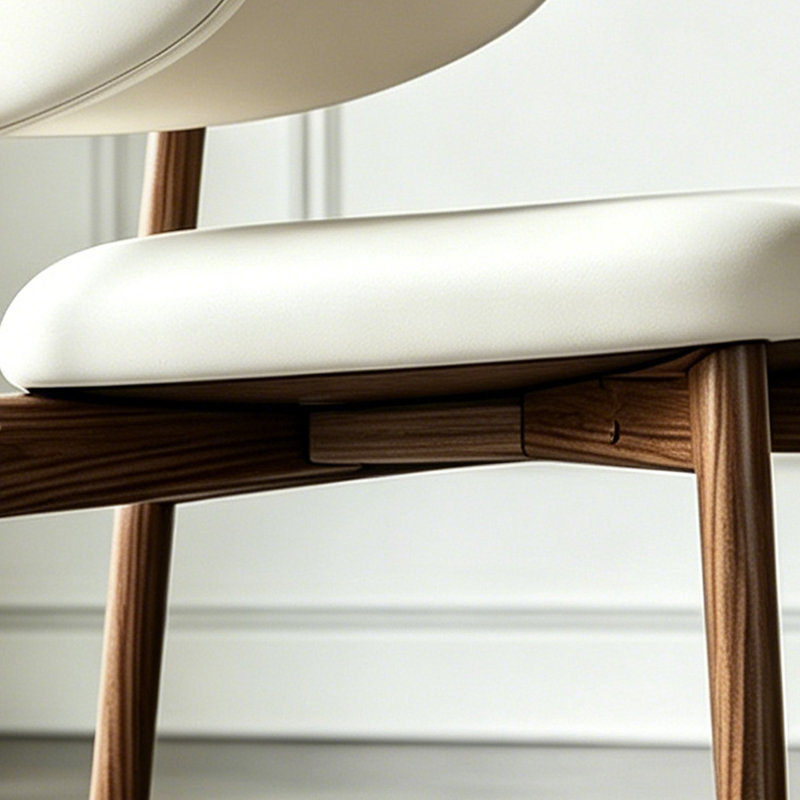 White Solid back side Chair(Set of 2)