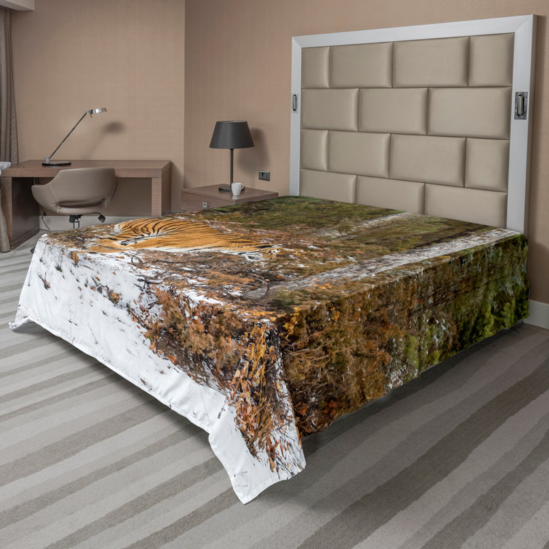 Drap plat Ambesonne Savannah, Drap plat pour très grand lit californien