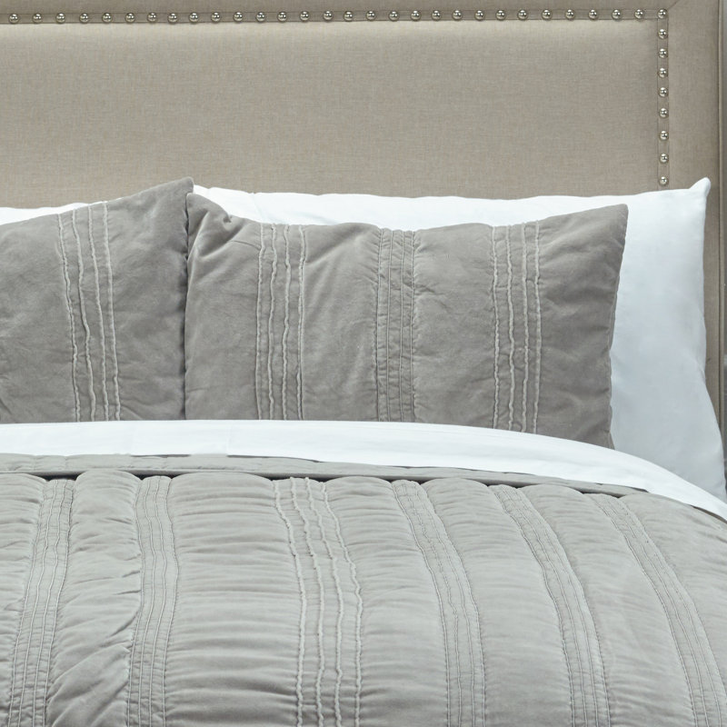 Mr. Grey Cotton Sham Set, King