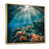 Toile avec cadre flottant or