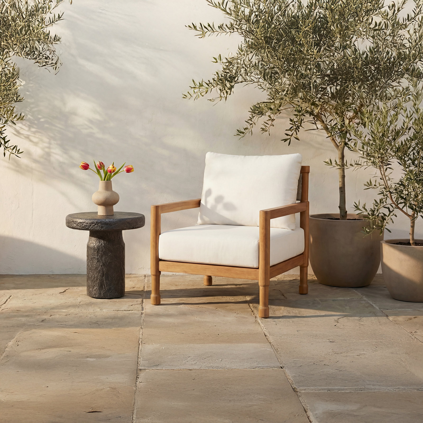 Raf Outdoor Accent Chair Natural