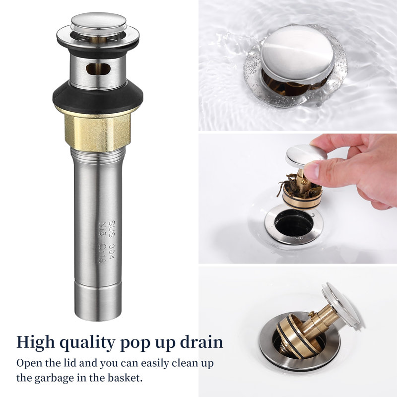 Bathroom faucet with 360 degree turn spout, Brushed Nickel