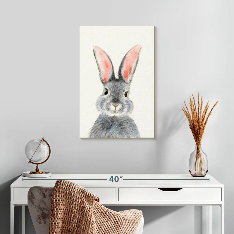 Brampt Fluffy Gray Bunny, 24" H x 16" W