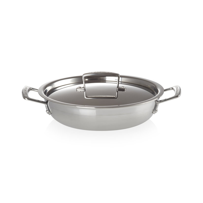 Le Creuset 3-Ply Stainless Steel Shallow Casserole, 24cm/2.3L