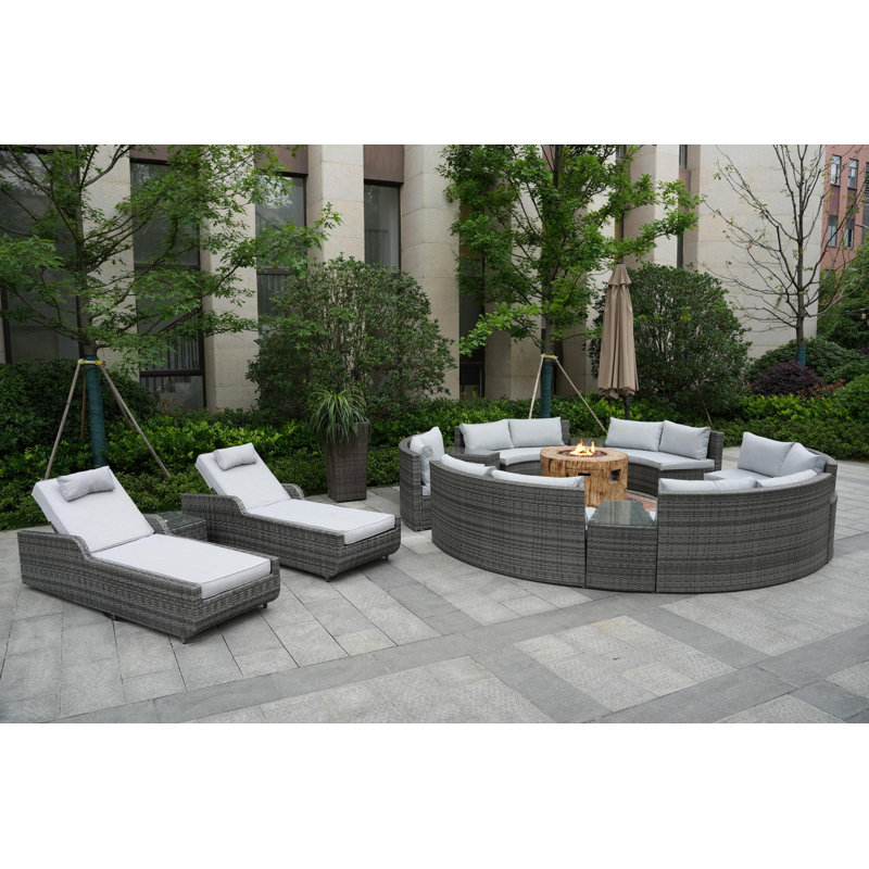 14 - Person Patio Conversation Set with Cushions