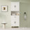 Très grande armoire de rangement pour salle de bain 70,9 po - 4 portes à fermeture douce et tablettes réglables - Rangement multifonctionnel pour la salle de bain / la salle de bain
