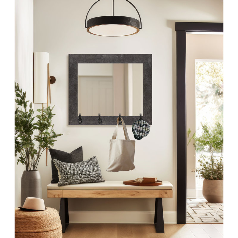 Miroir Tecopa, Cerise chaude / noir