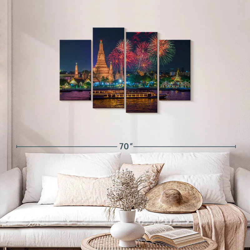 Nicci Bangkok New Year Fireworks, 27" H x 43" W