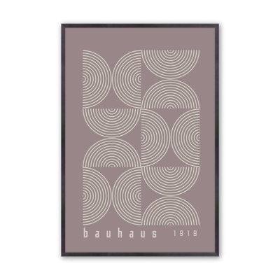 «Warm Taupe Bauhaus Composition affiche II», impression roulée