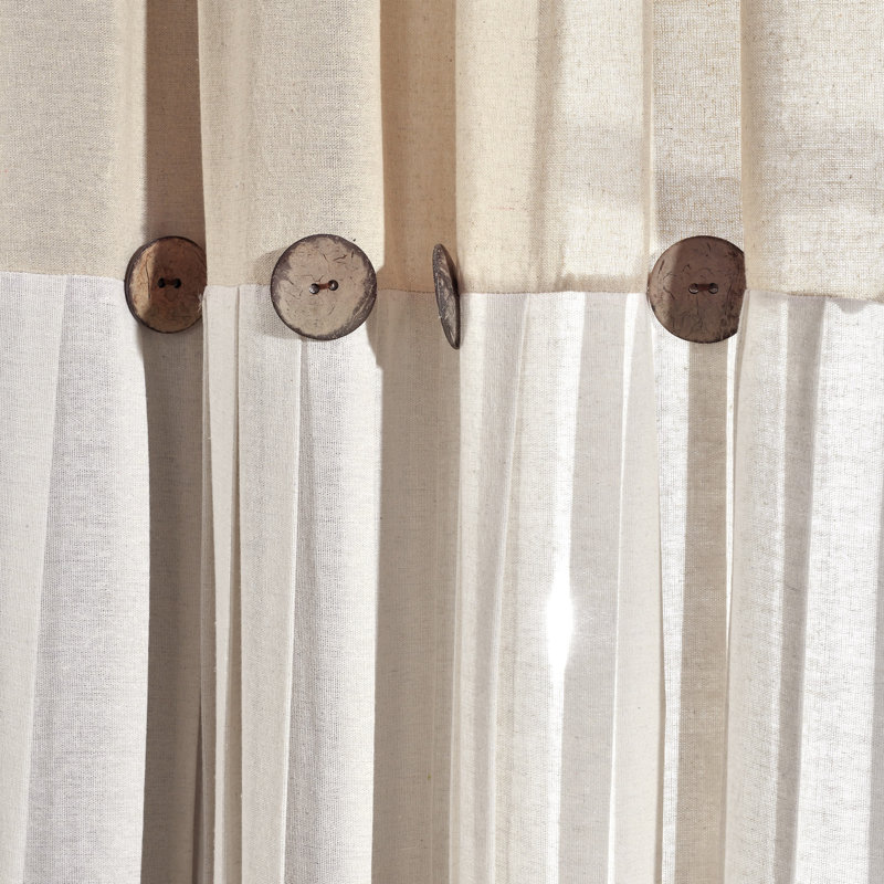 Cotton Blend Blackout Curtain Single Panel