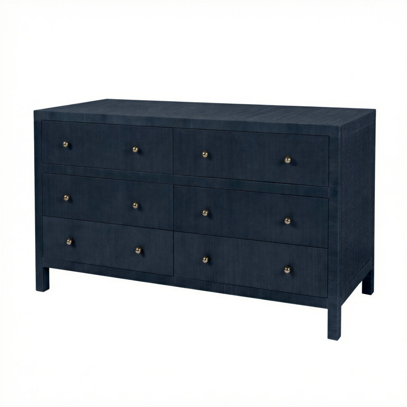 Commode 6 tiroirs 60 po Celine, Bleuet