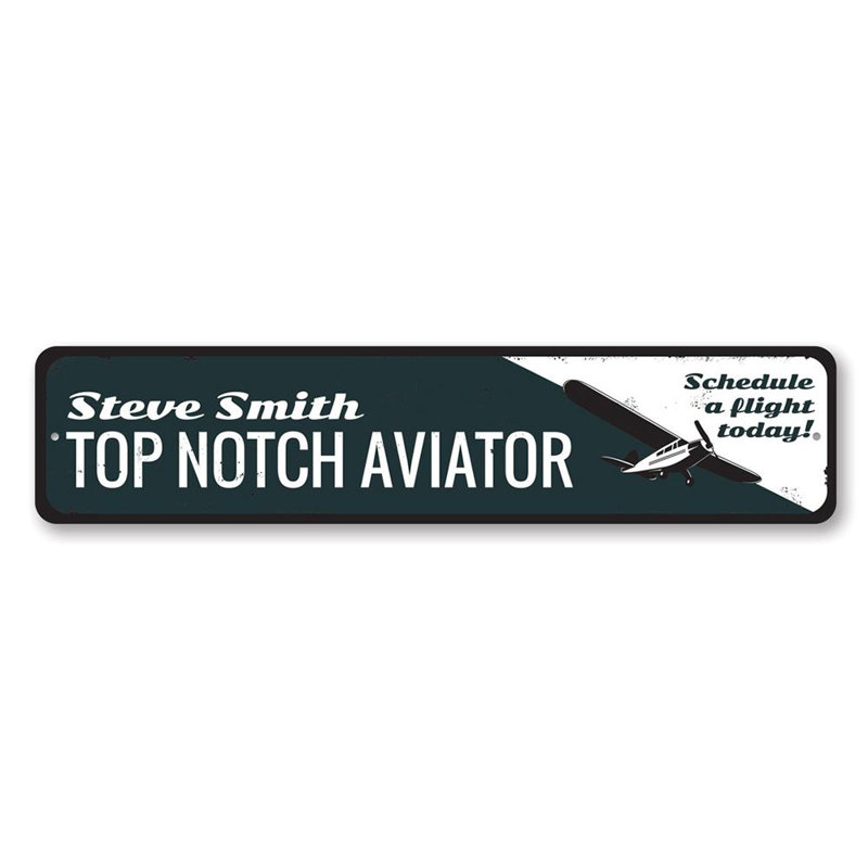 Panneau d'aviateur en métal de qualité supérieure, H 6 po x l 24 po x P 0,06 po