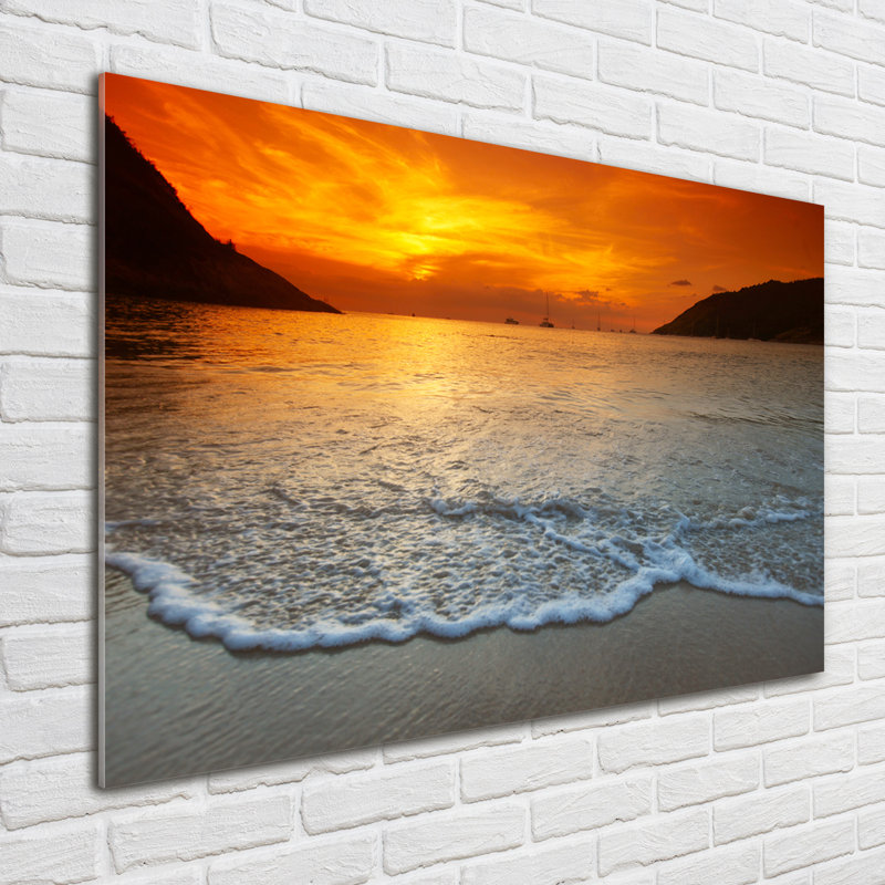 Sunset Sea - No Frame Print on Glass
