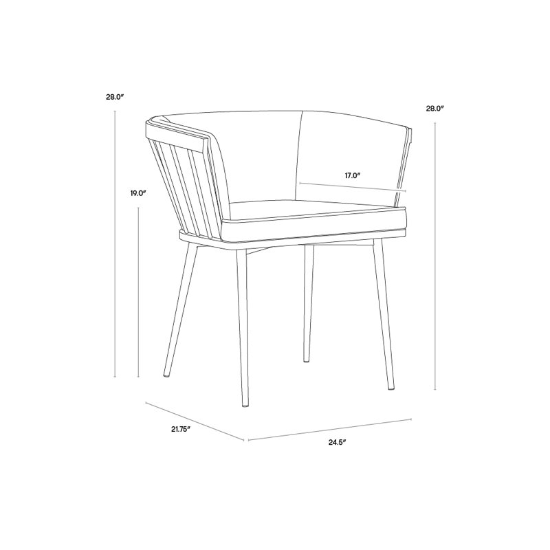 Caily Upholstered Arm Chair