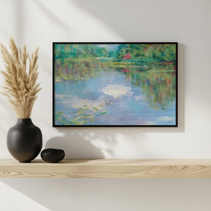 «Reflections» par Carol Rowan, reproduction d'art, 18 W x 12 H, Silver, Framed Print
