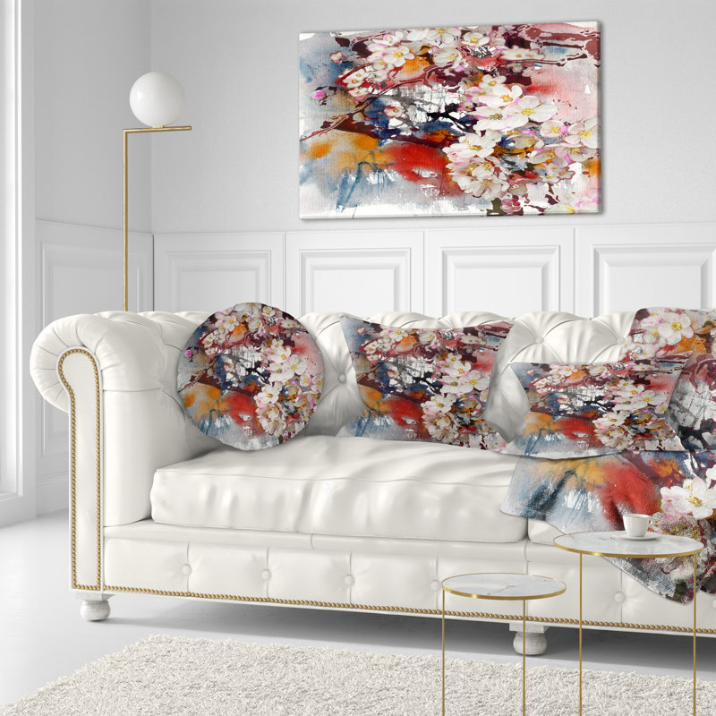 Coussin lombaire en fond de fleur