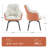 17.7"H Modern Two-Tone Upholstered Swivel Dining Armchair-543018626
