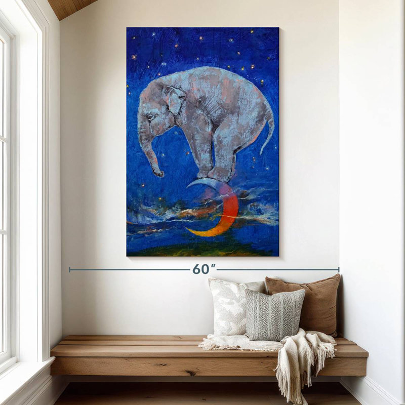 Brampt Baby Elephant Moon, 51" H x 34" W
