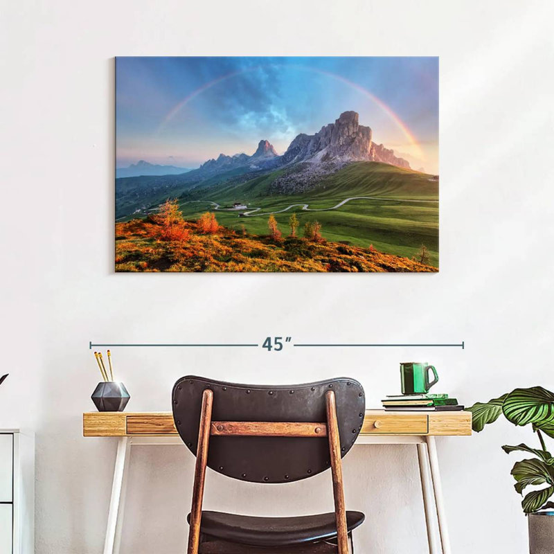 Rainbow Over The Alps, 26" H x 39" W