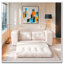 Canapé-lit à causeuse avec mousse à mémoire de forme et structure en acier - sans assemblage, conception convertible 2-en-1, tissu en velours côtelé - canapé compact pour les petits espaces, les appartements, le bureau à domicile et la chambre à coucher-1544979762-1551743693