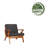 Jalaiya Fabric Accent Chair with Rubberwood Legs-2029866627